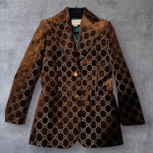Gucci Brown Patterned Women's Jacket